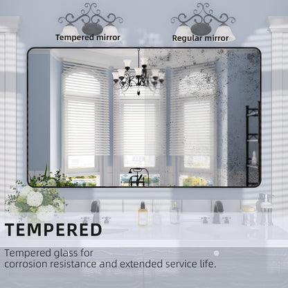 Nivorix NRSM Series Tempered Glass Brushed Nickel Rectangular Framed Wall Bathroom Vanity Mirror 7_0e430889-dc04-4fa3-93a0-7ac3f7cce3bb
