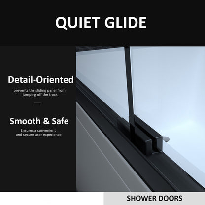 Niveal Ruhr 60 in. W x 56 in. H Sliding Semi Frameless Tub Door with Clear Glass 7_2cbacf27-6c53-494a-a1db-526b5b35c98b