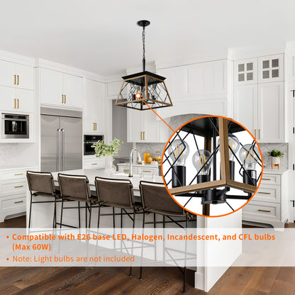Taimei Vesper 16 in. 4-Light & Rustica 5-Light Farmhouse Industrial Chandelier Light 7_2d83d729-34af-4d40-8286-08dc2b7ed58f