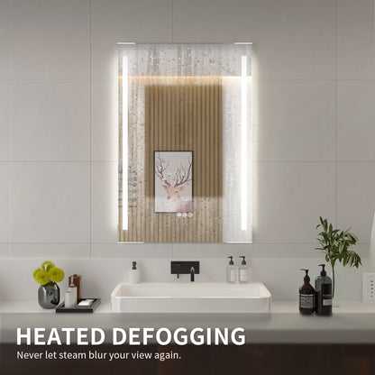 Niveal LMI02 Series Rectangular Frameless LED Wall Bathroom Vanity Mirror