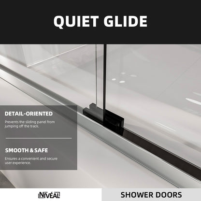Niveal Victory 56 in. H x 60 in. W Sliding Semi-Frameless Tub Door with Clear Glass 7_2e854444-e8a4-491a-a031-55327cc41f48