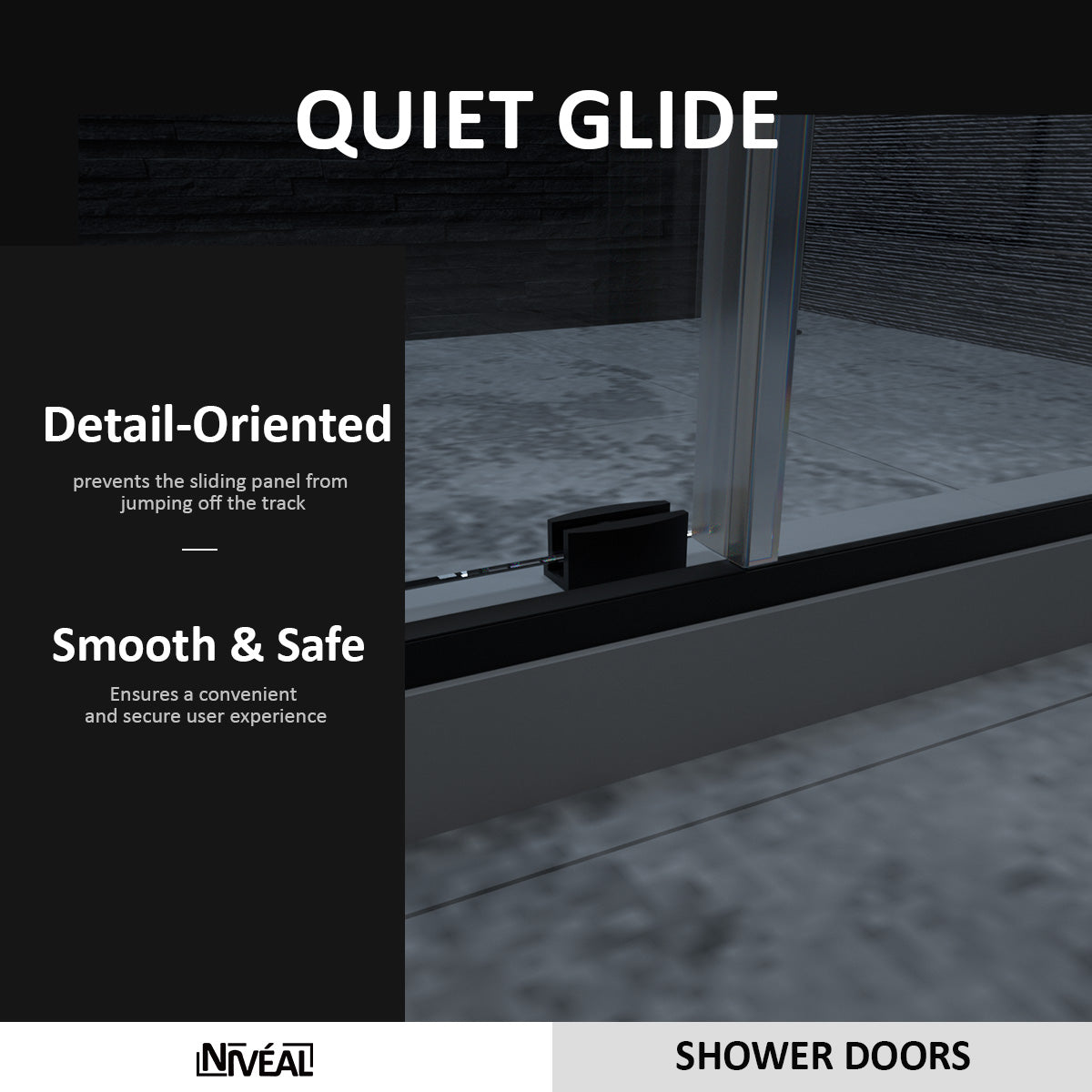 Niveal Ruhr 60 in. W x 76 in. H Sliding Semi-Frameless Shower Door with Clear Glass 7_2fb185c8-0391-470a-91bf-27da677381a7