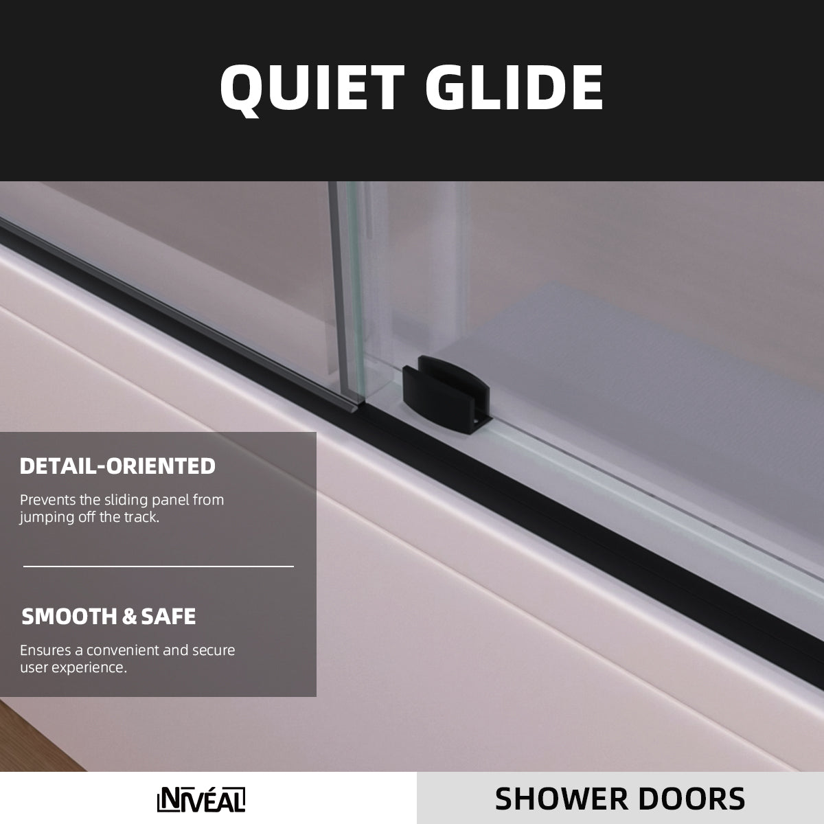 Niveal Luxe 60 in. W x 60 in. H Sliding Semi Frameless Tub Door with Clear Glass 7_466fc4c9-f06d-457f-ac81-cf3ad0db7e93