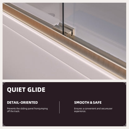 Niveal Breeze 60 in. W x 56 in. H Sliding Semi Frameless Tub Door with Clear Glass 7_48812fd0-3f1b-483b-a9a7-573d705ecea1