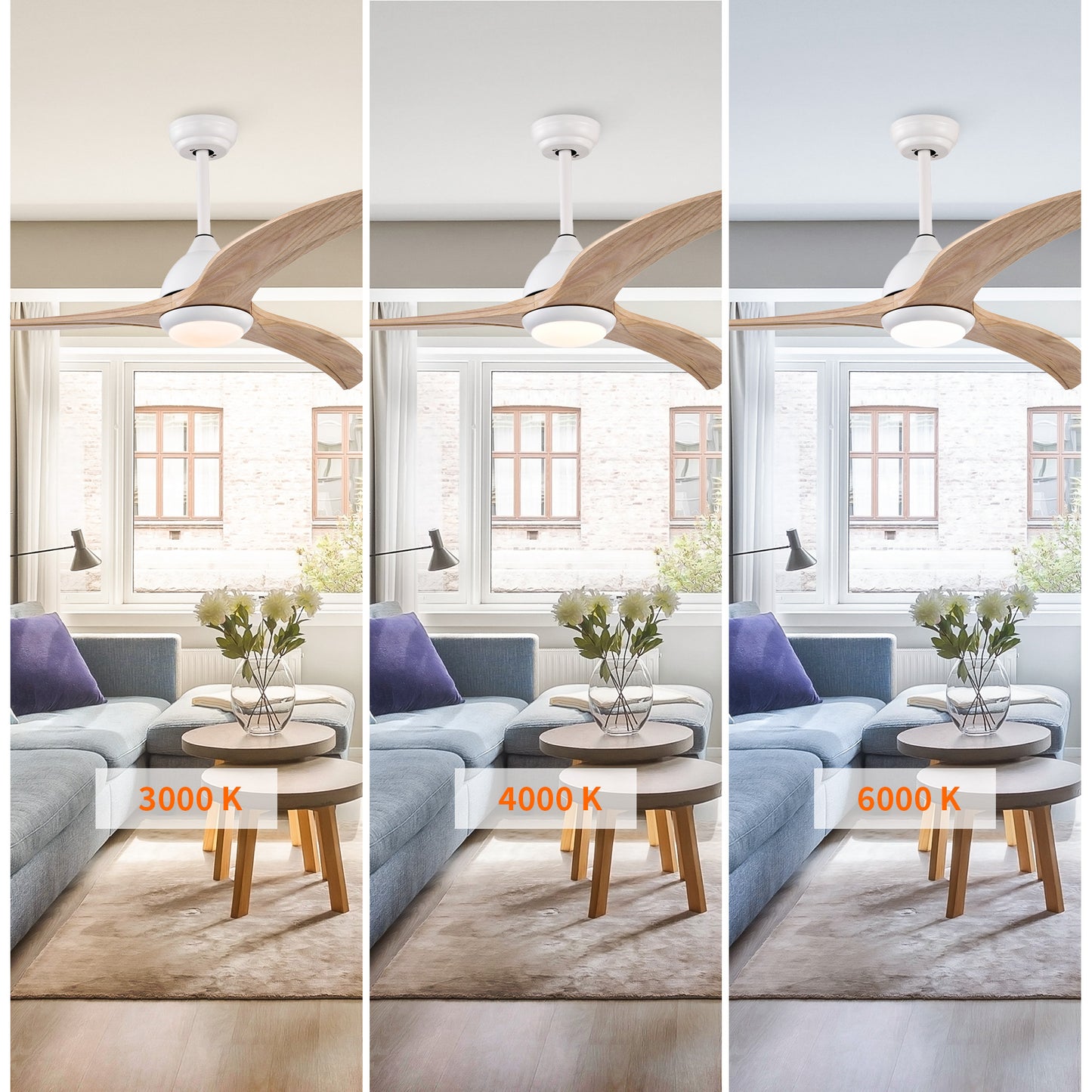 Taimei Cyre 52 in. Downrod Standard Ceiling Fan with Integrated LED with Remote Included DC Motor 7_4b160d19-20ba-48ef-844e-74b2edd9630d
