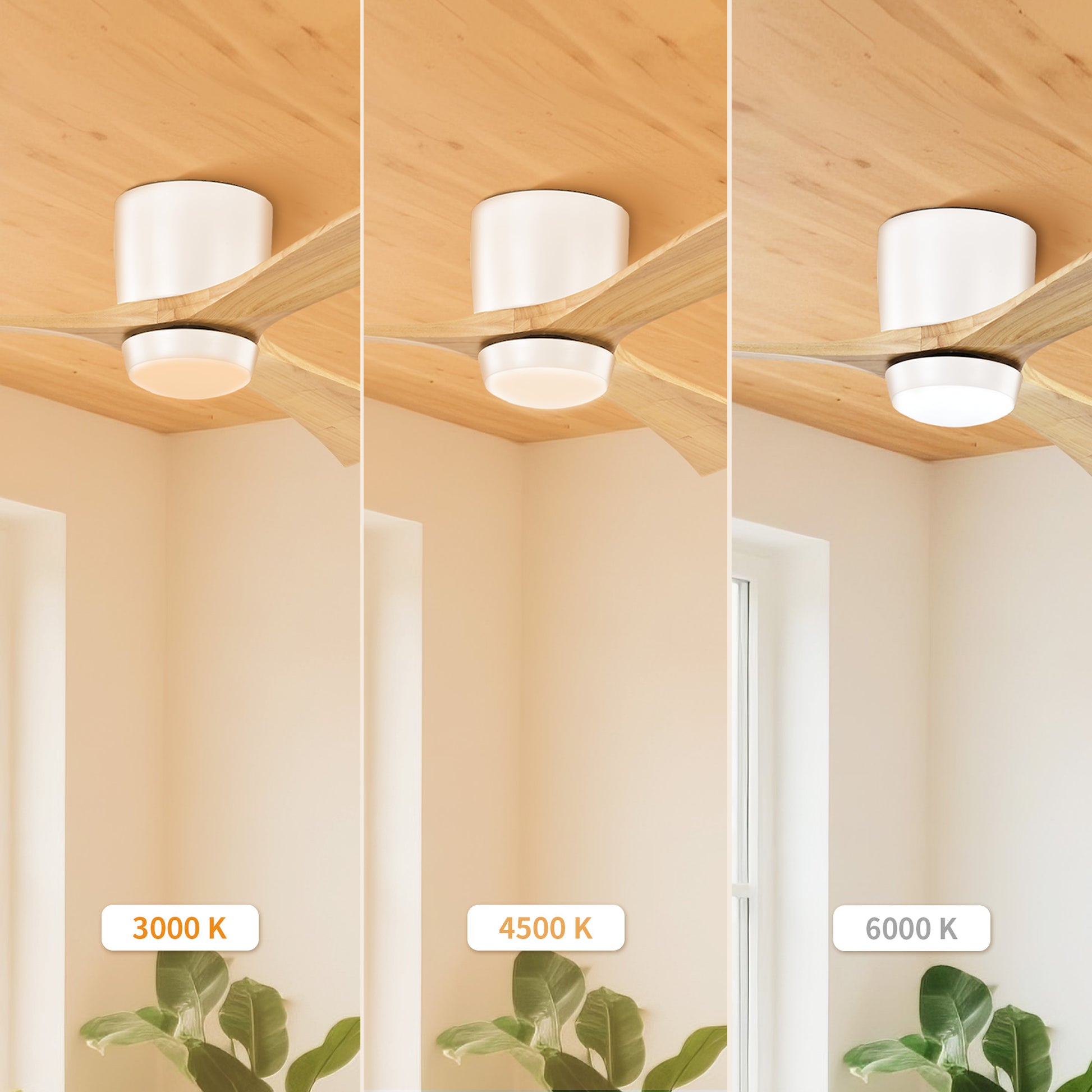 Taimei Stela 52 in. Flush Mount Standard Ceiling Fan with Dimmable LED with Remote Included DC Motor 7_4d18e831-2ab0-40ba-9327-d61c53f92c91