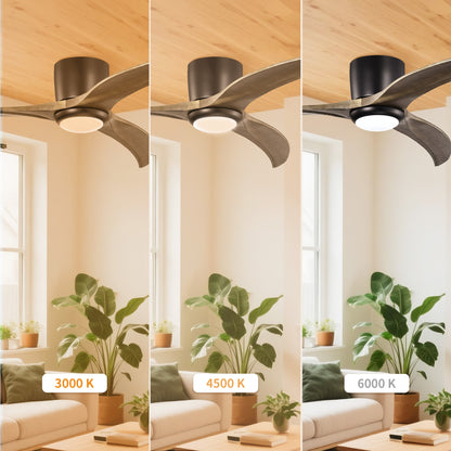 Taimei Niveu 52 in. Flush Mount Standard Ceiling Fan with Dimmable LED with Remote Included DC Motor 7_50b671d5-d1c5-4635-b7c2-881270e2e375