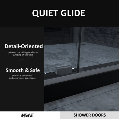 Niveal Ruhr 60 in. W x 76 in. H Sliding Semi-Frameless Shower Door with Clear Glass 7_5f9648e2-35f8-49a9-8c14-84c17519d237