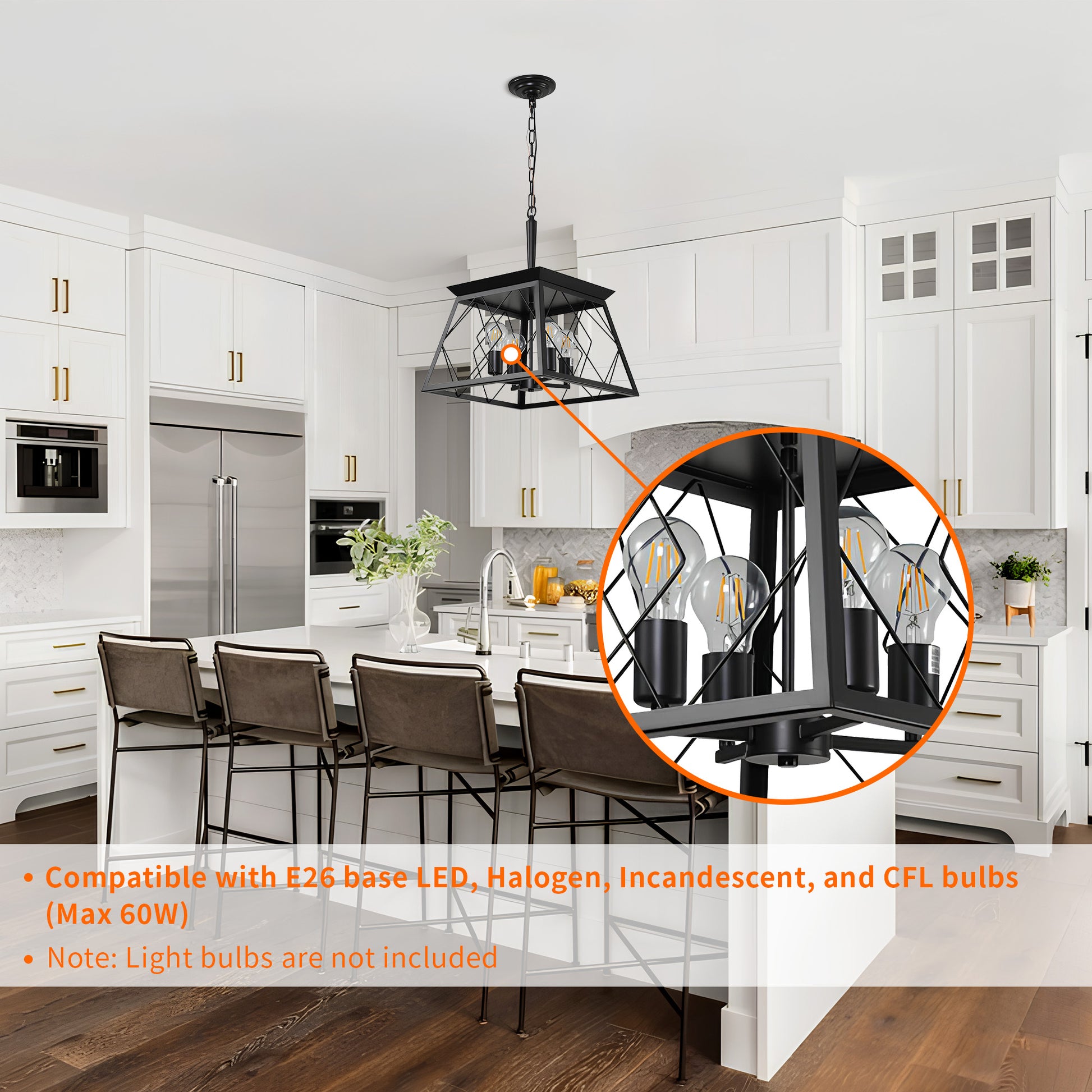 Taimei Vesper 16 in. 4-Light & Rustica 5-Light Farmhouse Industrial Chandelier Light 7_7a2df150-347c-489e-b14b-457ff54400bc