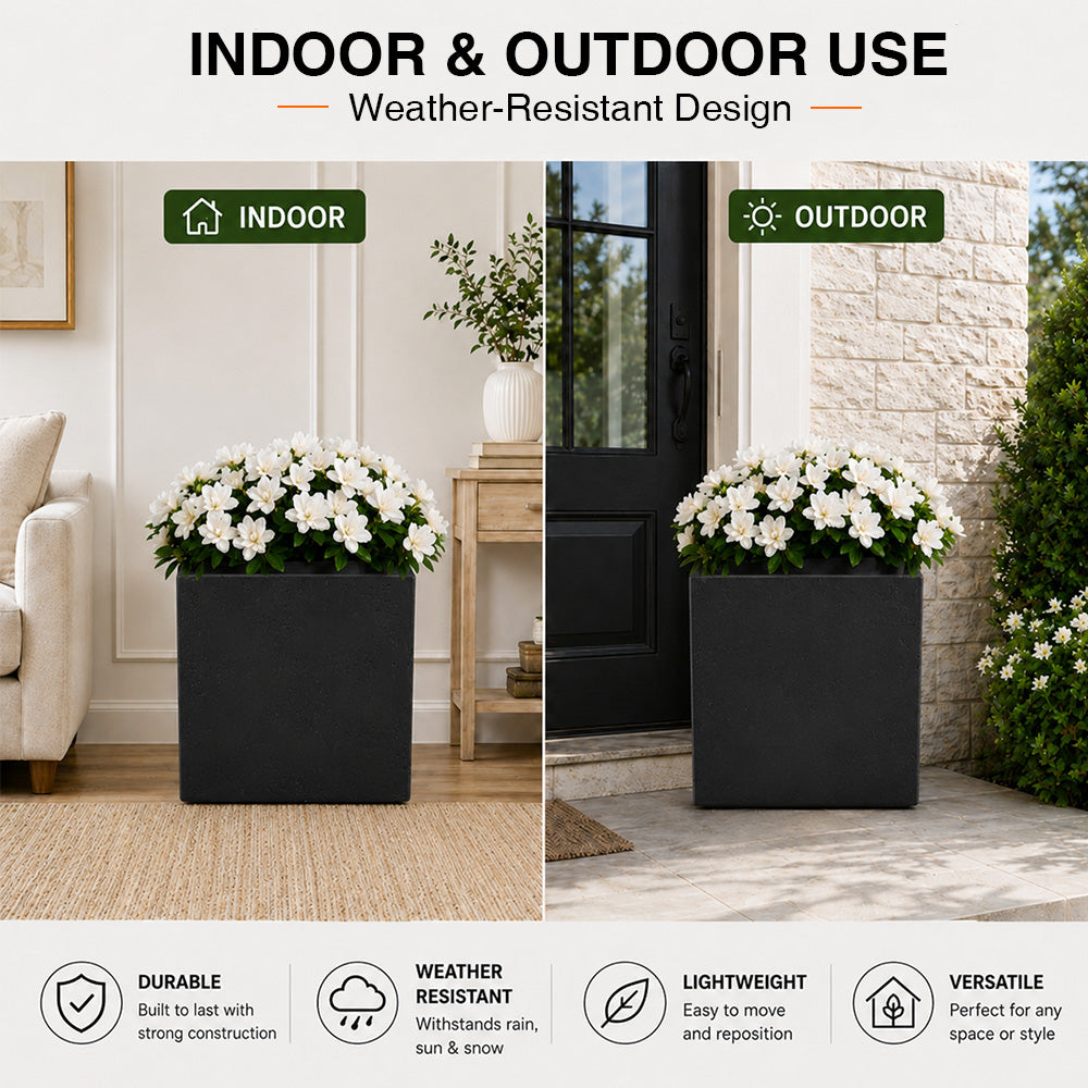 Herbora 21.5 in. Magnesium Oxide Planter Box for Indoor Outdoor Use