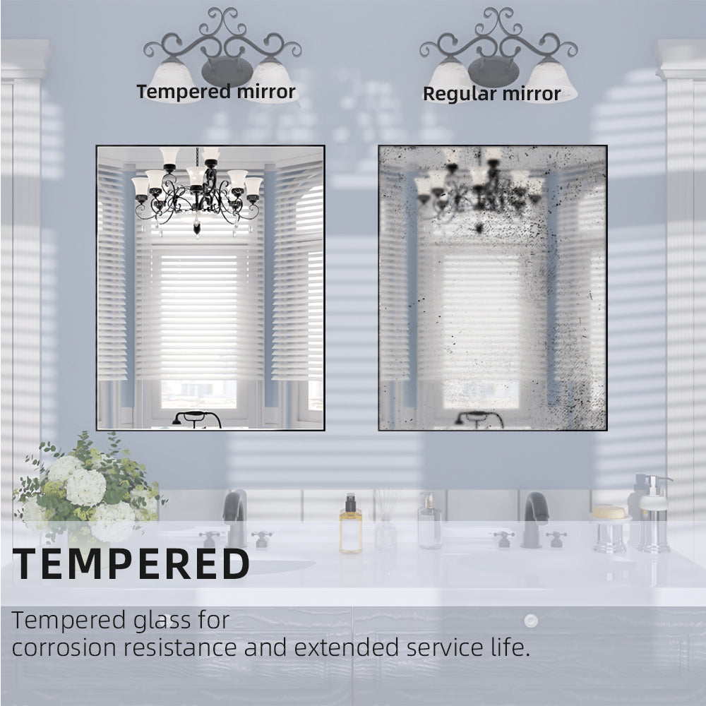 Nivorix NRZL Series Rectangular Framed Wall Bathroom Vanity Mirror in Brushed Nickel 7_7ec9a43b-fe45-41bb-859e-e85dc9144029