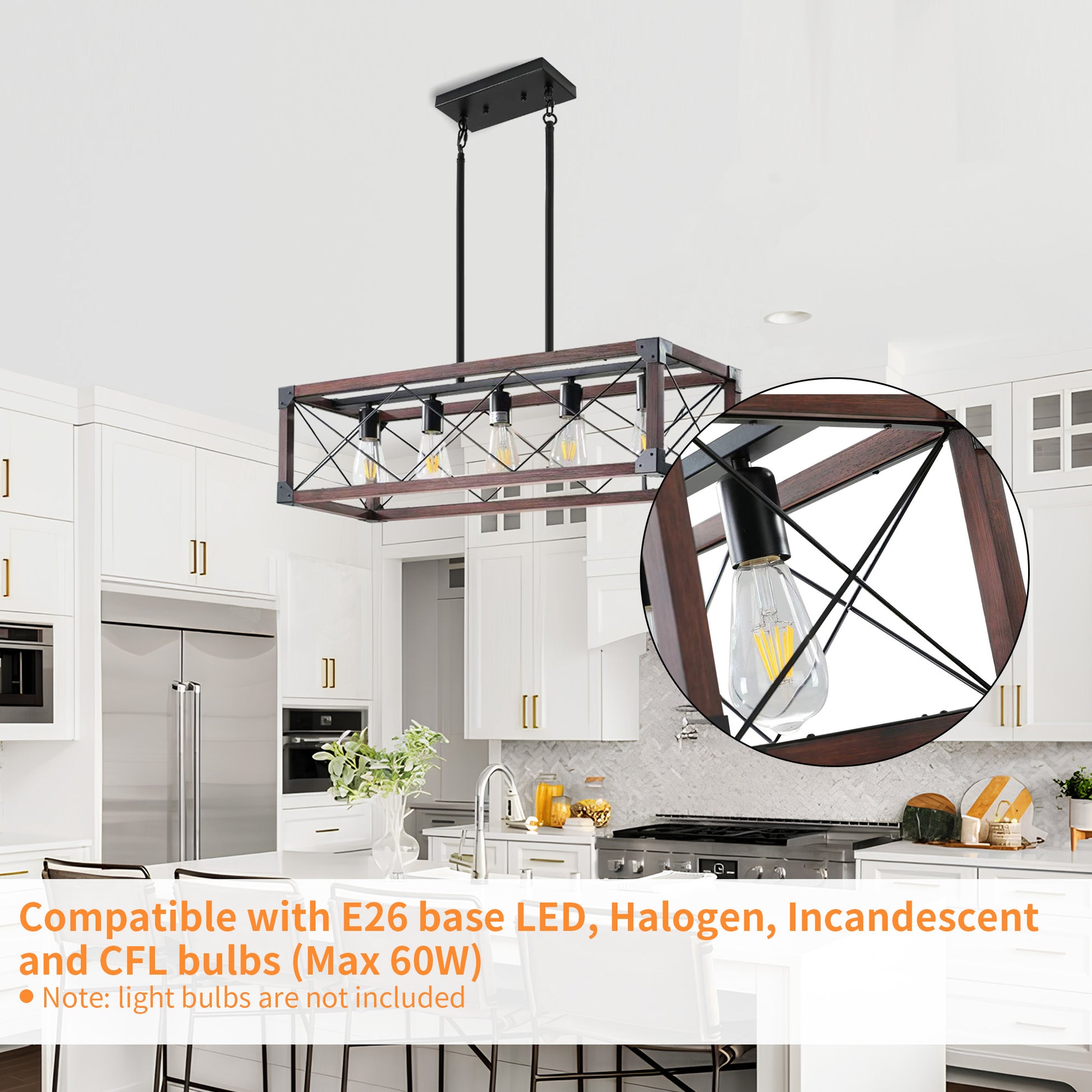 Taimei Solace 32 in. 5-Light Industrial Farmhouse Rectangle Pendant Light 7_845ca892-e47c-4f18-b2dd-f4f350455166
