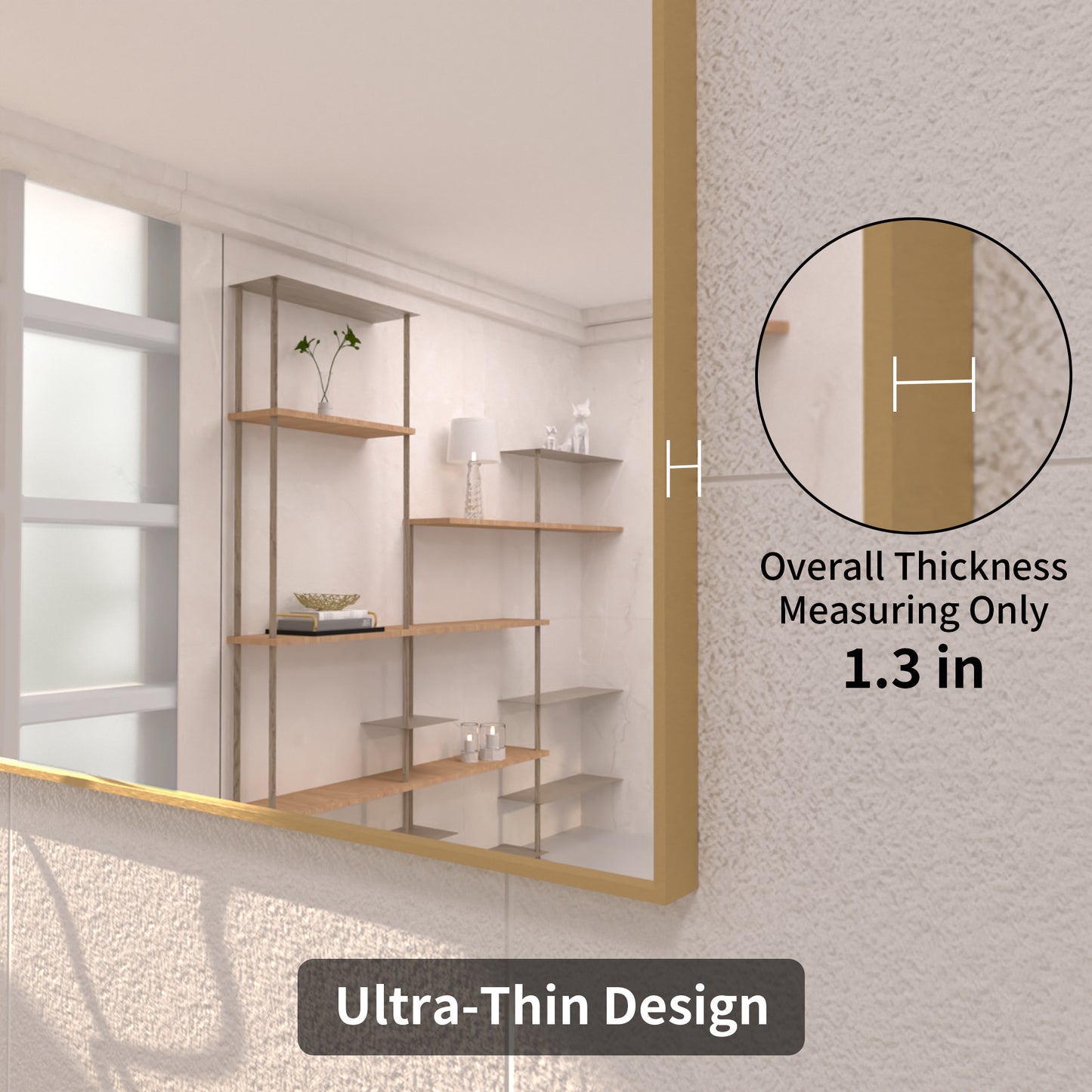 TaiMei 24 in. W x 30 in. H Rectangular Framed Bathroom Vanity Mirror 7_887628a6-e856-44b2-935d-eebbddab5635