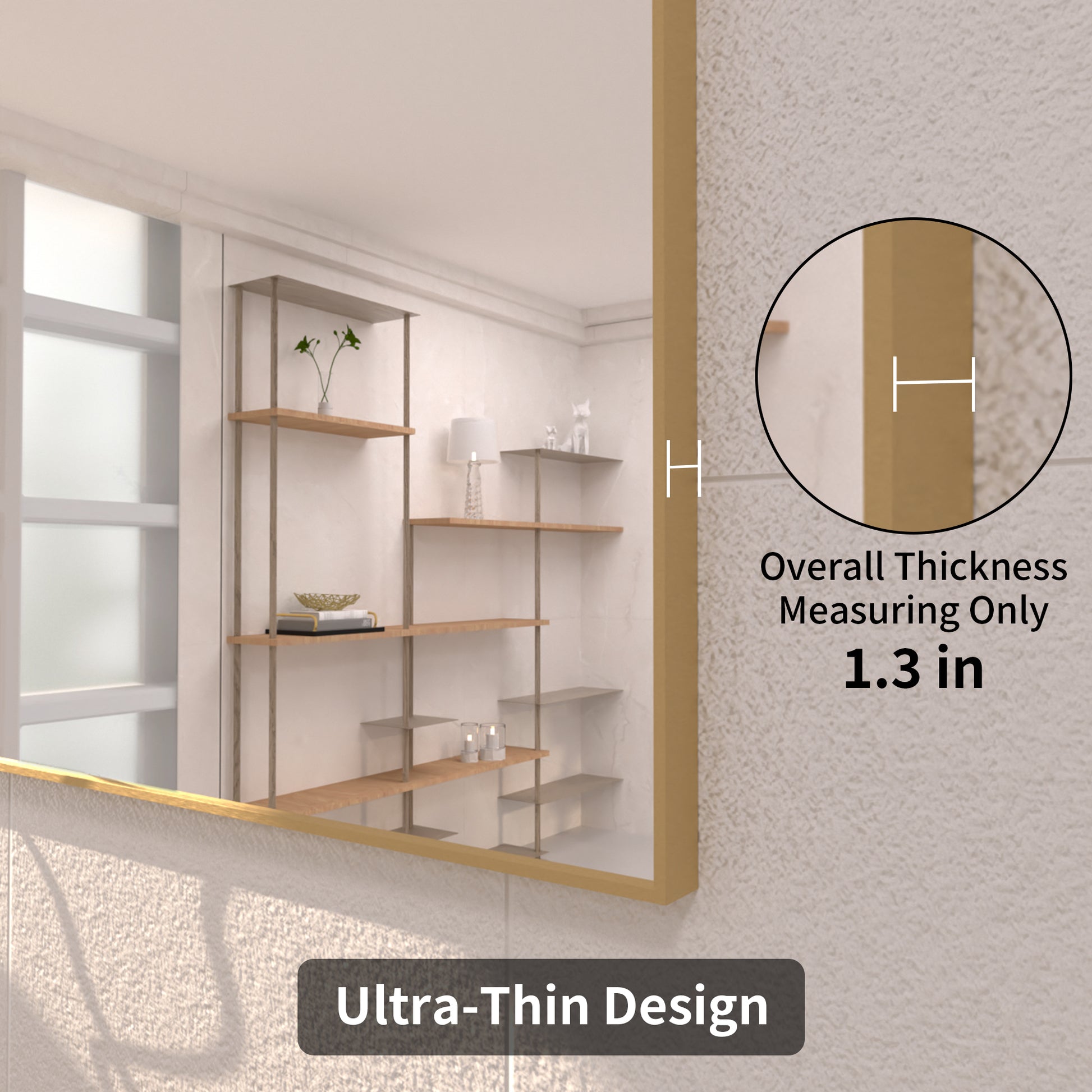 TaiMei 24 in. W x 30 in. H Rectangular Framed Bathroom Vanity Mirror 7_887628a6-e856-44b2-935d-eebbddab5635