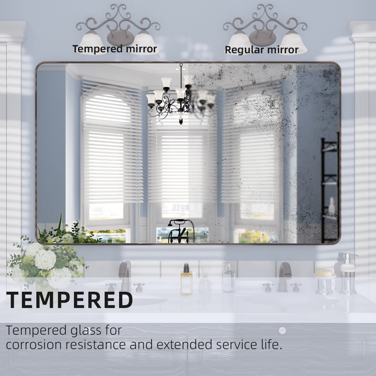 Nivorix NRSM Series Tempered Glass Brushed Nickel Rectangular Framed Wall Bathroom Vanity Mirror 7_890b381f-098c-4d6e-a7a5-101a238e814d