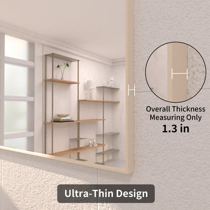 TaiMei 24 in. W x 30 in. H Rectangular Framed Bathroom Vanity Mirror 7_8f869ff0-2c51-4376-a2b6-3fe14c33e4ec