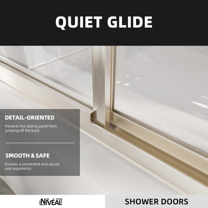 Niveal Luminous 59 in. W x 56 in. H Sliding Framed Tub Door with Clear Tempered Glass 7_be446b00-7c7e-4613-b325-6442aa514b3c