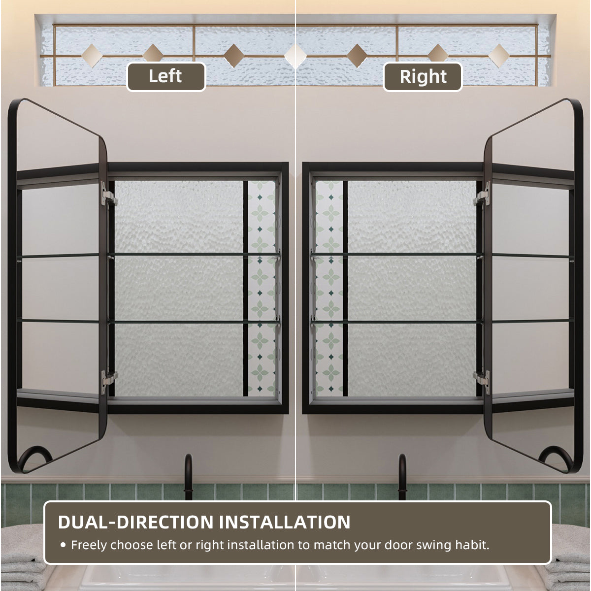 Nivorix NRFM Series Rectangular Aluminum Framed Medicine Cabinet with Mirror 7_c2ff0e25-b6f6-448c-adf6-d999edd99b38
