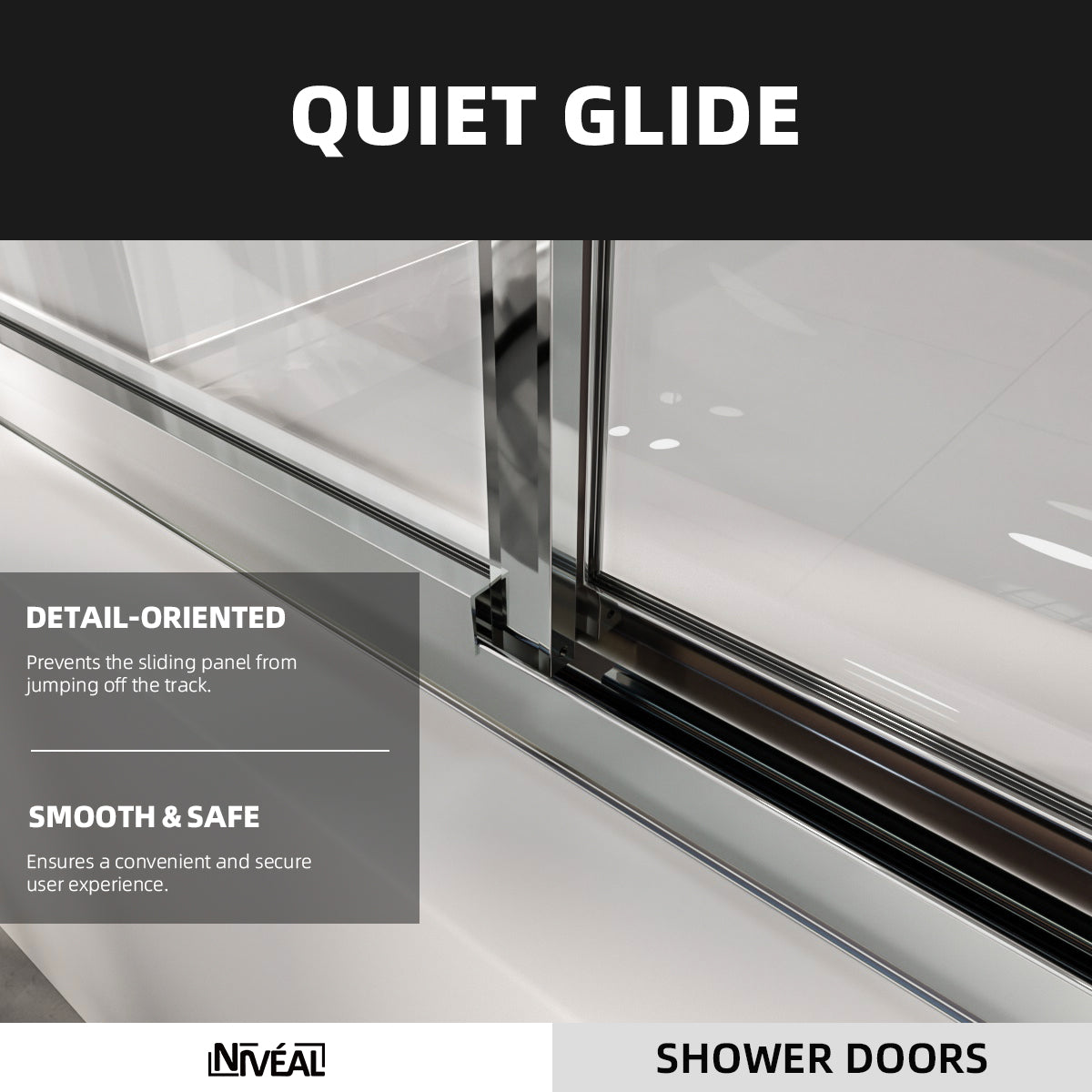 Niveal Luminous 59 in. W x 56 in. H Sliding Framed Tub Door with Clear Tempered Glass 7_d632da86-f852-4947-88e6-df4bba9ec0df
