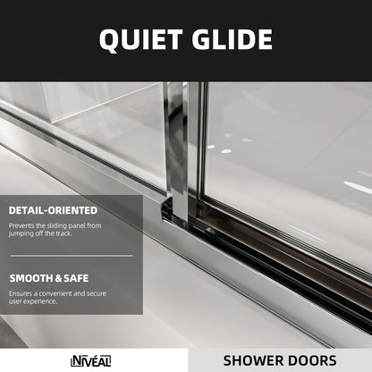 Niveal Luminous 59 in. W x 56 in. H Sliding Framed Tub Door with Clear Tempered Glass 7_d632da86-f852-4947-88e6-df4bba9ec0df