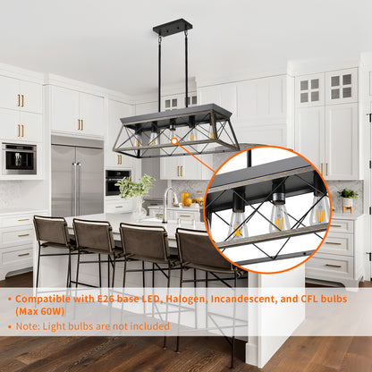 Taimei Vesper 16 in. 4-Light & Rustica 5-Light Farmhouse Industrial Chandelier Light 7_e549ab93-e928-4beb-bc7a-0cd745cbc114