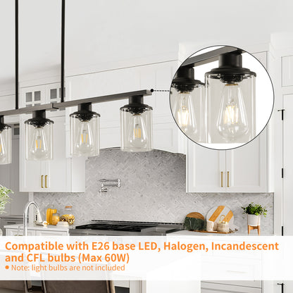 Taimei Aero 37 in. Industrial 5-Light Chandelier with Clear Glass Shades 7_ea05359c-c1fa-48c6-a69e-f7baa2ec0859
