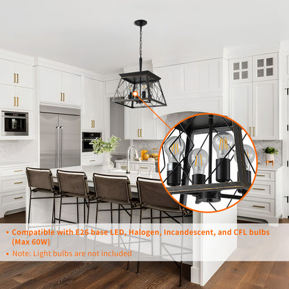 Taimei Vesper 16 in. 4-Light & Rustica 5-Light Farmhouse Industrial Chandelier Light 7_f41a4e76-a885-48bd-8c6a-0ef615a1e1a3