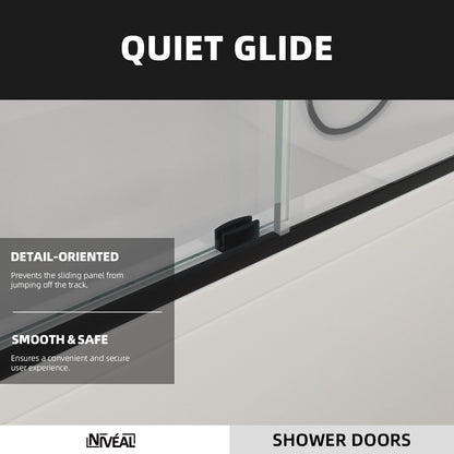 Niveal Vista 60 in. W x 60 in. H Sliding Semi-Frameless Tub Door with Clear Glass 7_f60265b8-7f4b-4a32-96bb-c5bc04368479