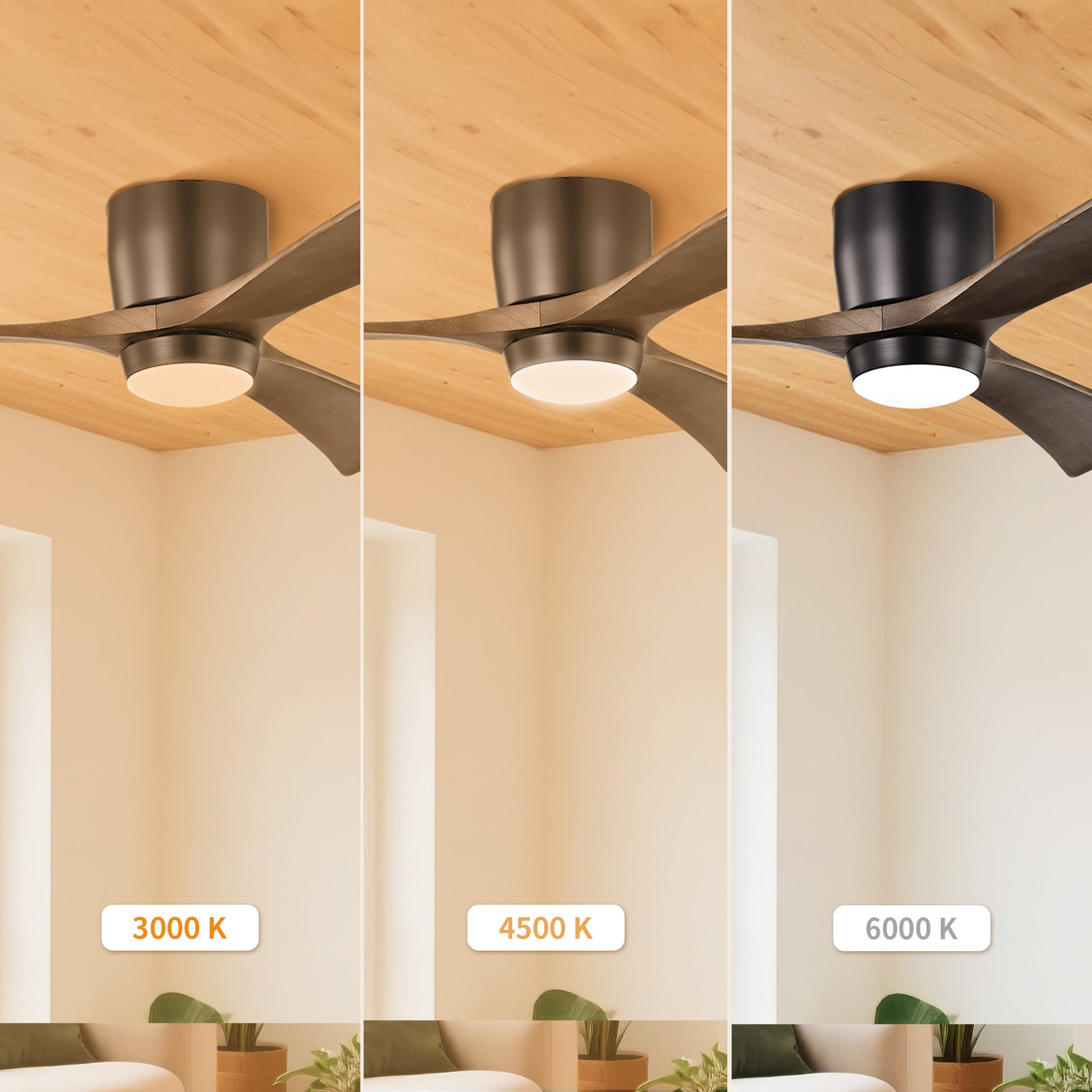 Taimei Stela 52 in. Flush Mount Standard Ceiling Fan with Dimmable LED with Remote Included DC Motor 7_fdb8c26e-ce6c-459a-b109-a1f319d314ec