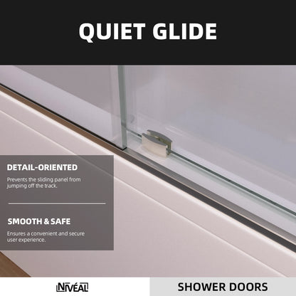 Niveal Luxe 60 in. W x 60 in. H Sliding Semi Frameless Tub Door with Clear Glass 7_fe842f4f-eaf9-46eb-abba-b1266922a178