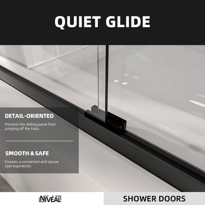 Niveal Victory 56 in. H x 60 in. W Sliding Semi-Frameless Tub Door with Clear Glass 7_ffa2aac0-8f8c-4e0a-9919-0720045cdb66