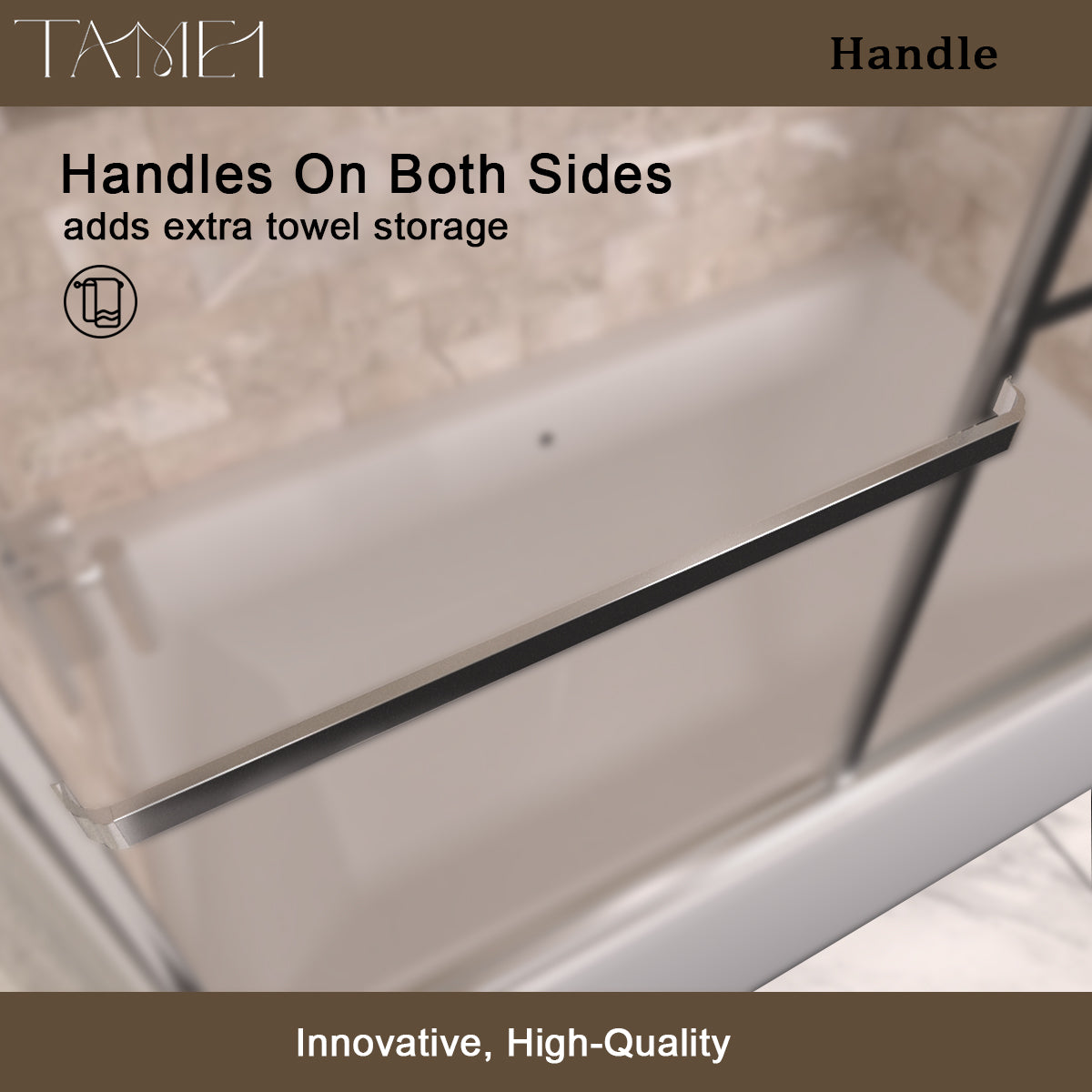 TaiMei 59 in. W x 56 in. H Sliding Framed Tub Door with Clear Tempered Glass 82-5659-CR08