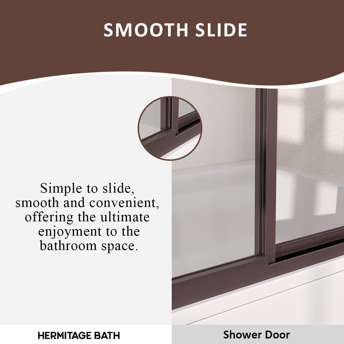Elunir 59 in. W x 56 in. H Sliding Framed Tub Door in Silver Finish with Clear Glass 8256-ORB-8