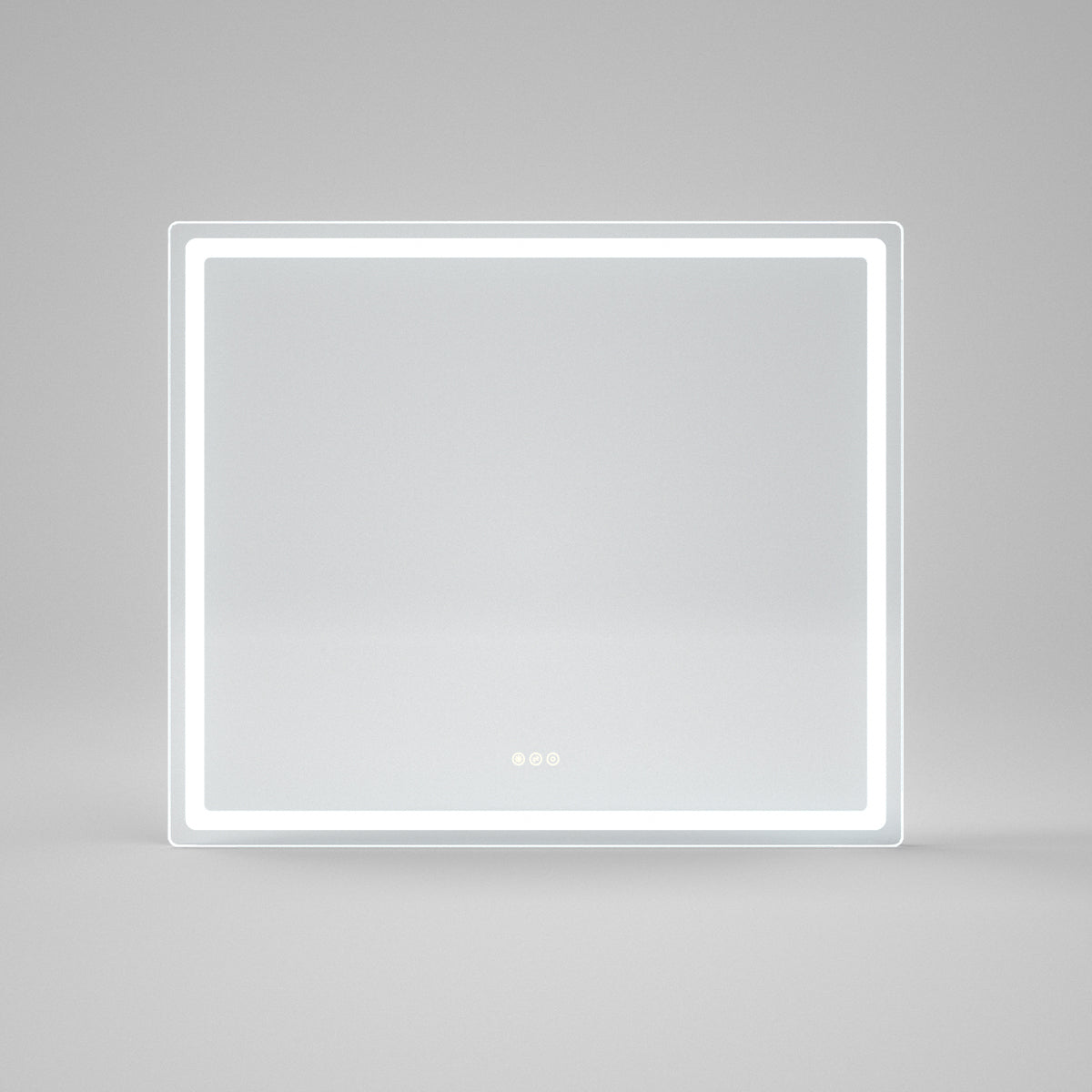 Round Corner Rectangular Frameless Wall Mount LED Bathroom Vanity Mirror in Polished Crystal