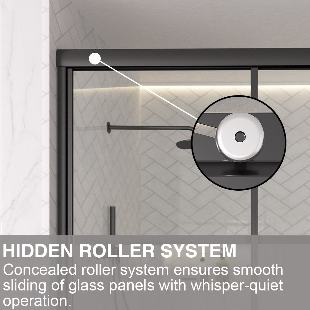 Astral 59.5 in. W x 56.75 in. H Framed Sliding Tub Door with 1/8 in. Clear Tempered Glass 82MB-10_6225f687-140f-4001-a434-90cb26cdafdf