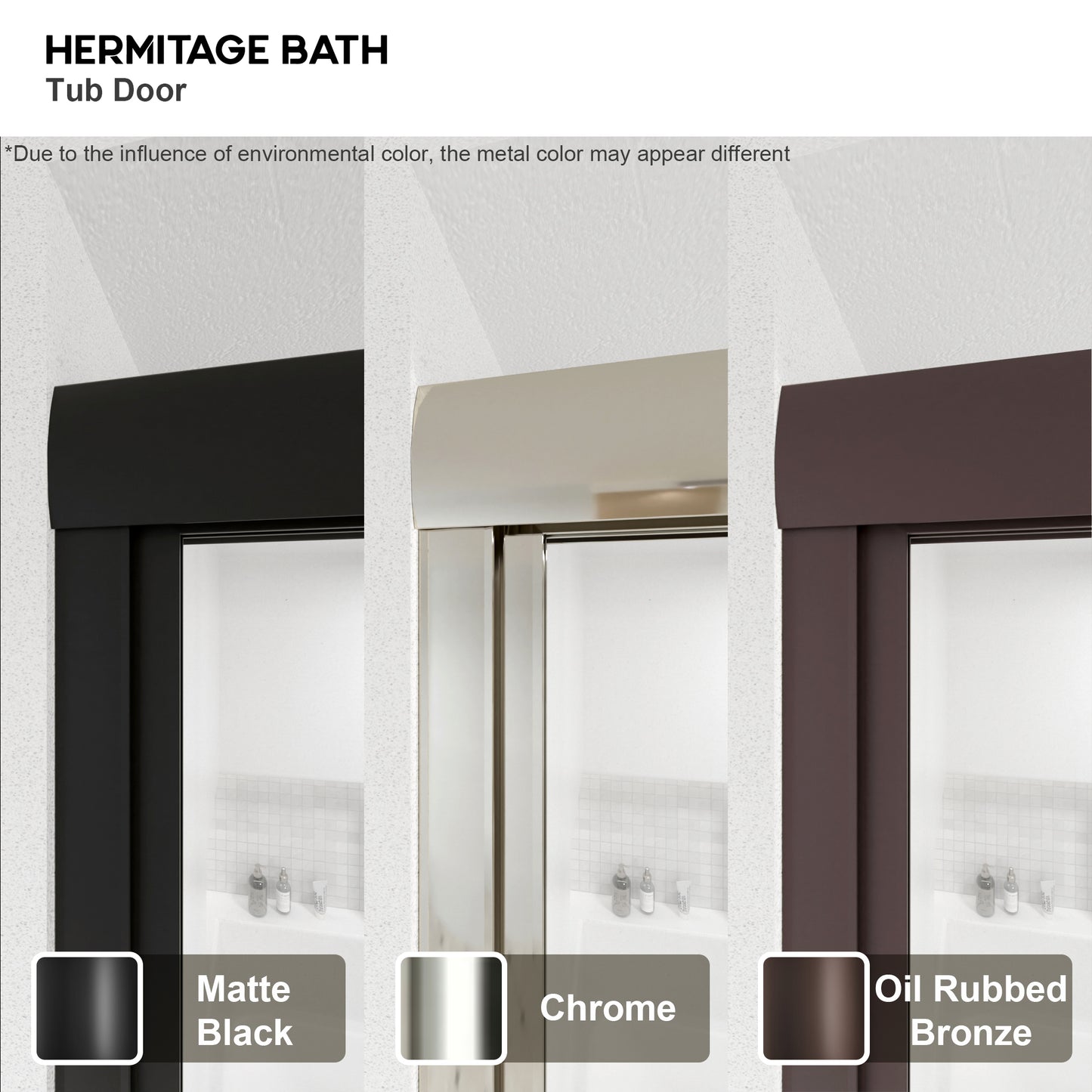 Yooli 59 in. W x 56 in. H Framed Sliding Tub Door with Clear Tempered Glass 82MB-12