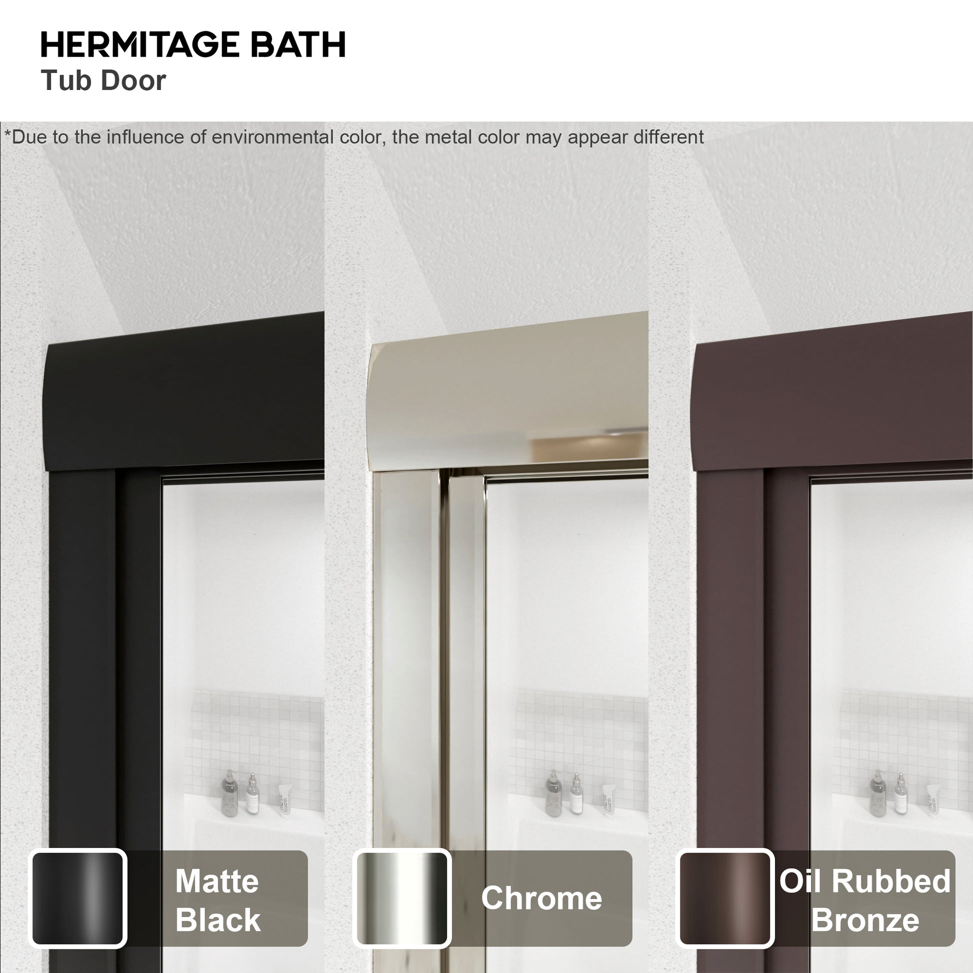 Yooli 59 in. W x 56 in. H Framed Sliding Tub Door with Clear Tempered Glass 82MB-12