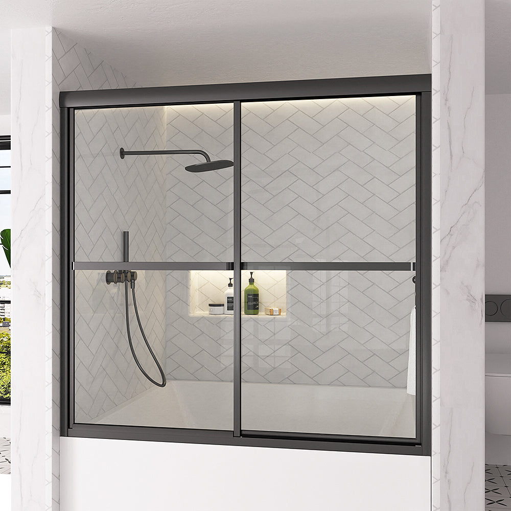 Astral 59.5 in. W x 56.75 in. H Framed Sliding Tub Door with 1/8 in. Clear Tempered Glass 82MB-2_b12ca69a-6fe0-4748-b93a-b7e0ea8cf7a4