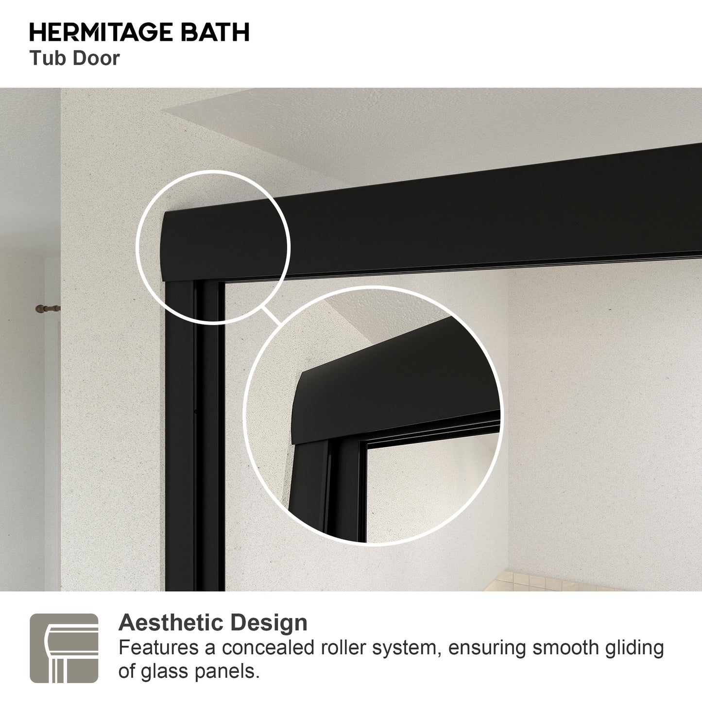 Yooli 59 in. W x 56 in. H Framed Sliding Tub Door with Clear Tempered Glass 82MB-4