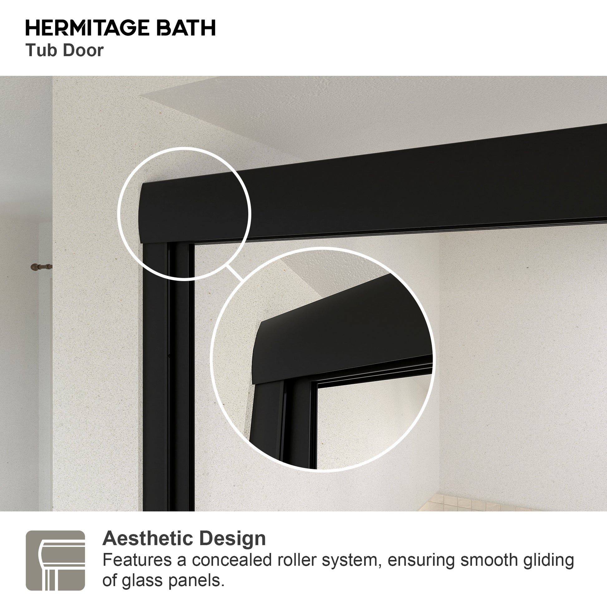 Yooli 59 in. W x 56 in. H Framed Sliding Tub Door with Clear Tempered Glass 82MB-4