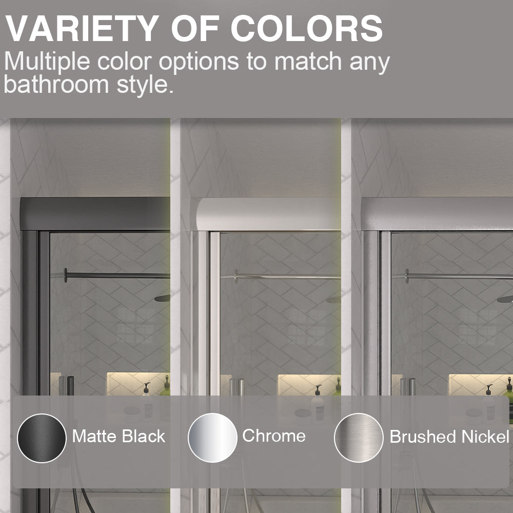 Astral 59.5 in. W x 56.75 in. H Framed Sliding Tub Door with 1/8 in. Clear Tempered Glass 82MB-4_b96a9405-23cd-4434-b488-b5106a0dedac