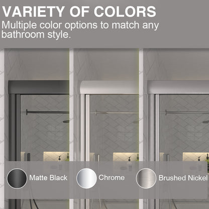 Astral 59.5 in. W x 56.75 in. H Framed Sliding Tub Door with 1/8 in. Clear Tempered Glass 82MB-4_b96a9405-23cd-4434-b488-b5106a0dedac