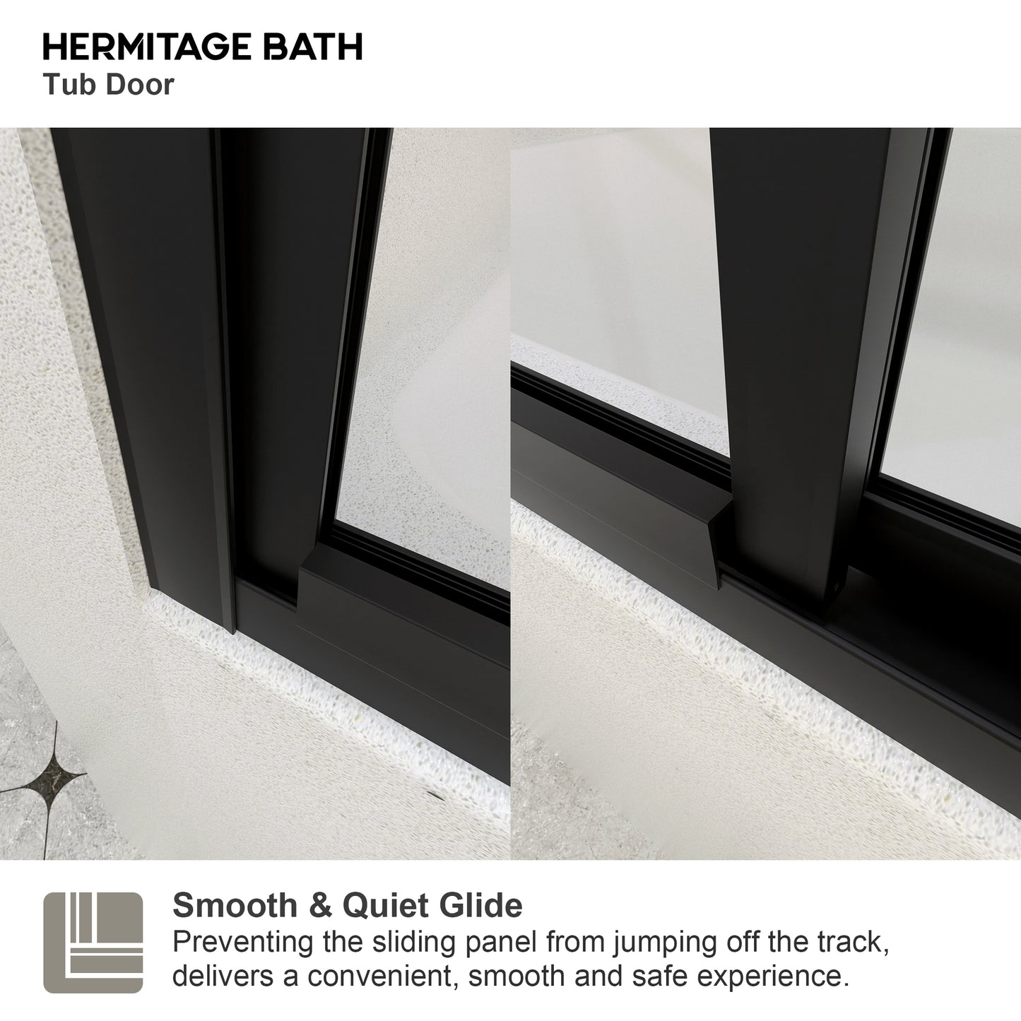 Yooli 59 in. W x 56 in. H Framed Sliding Tub Door with Clear Tempered Glass 82MB-5