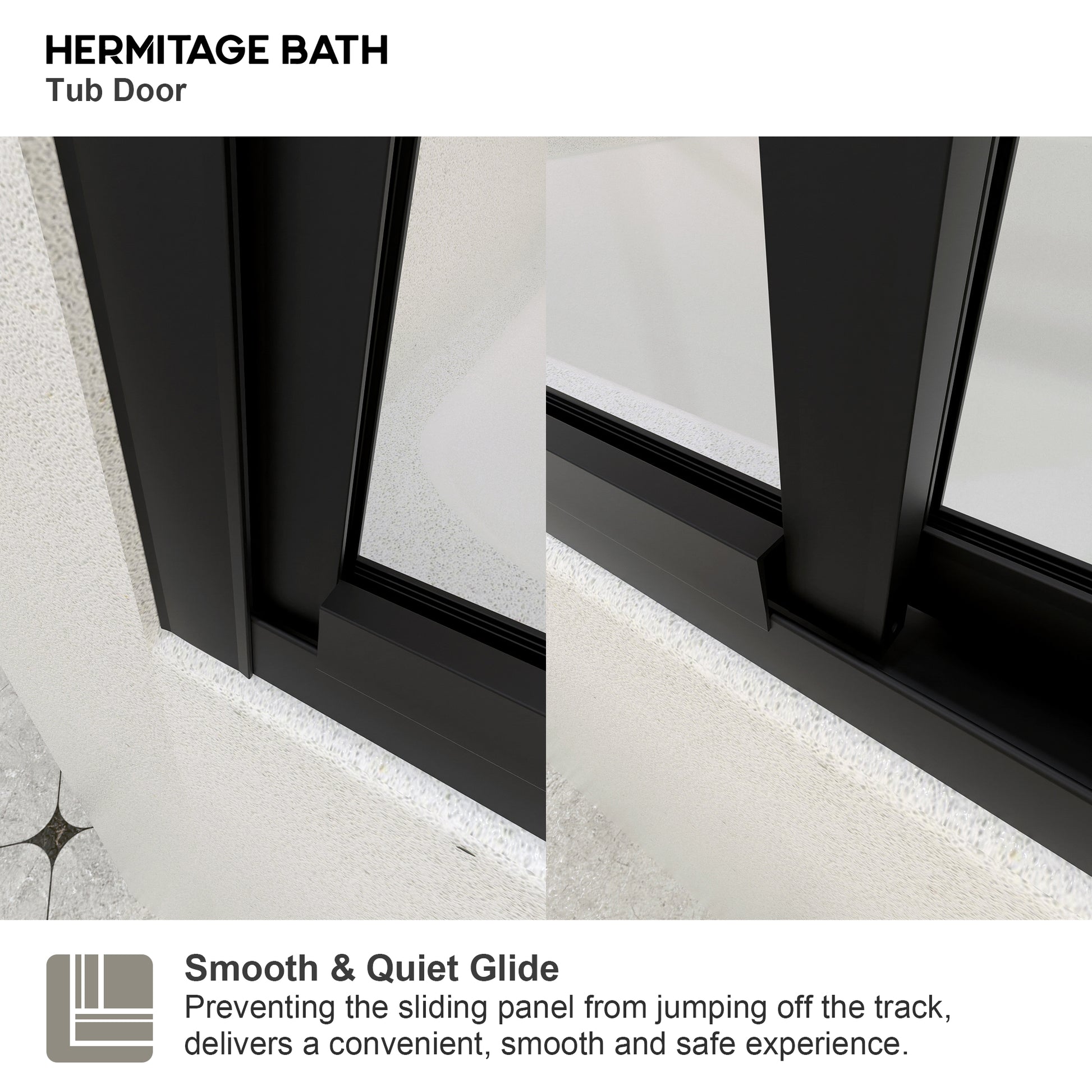 Yooli 59 in. W x 56 in. H Framed Sliding Tub Door with Clear Tempered Glass 82MB-5