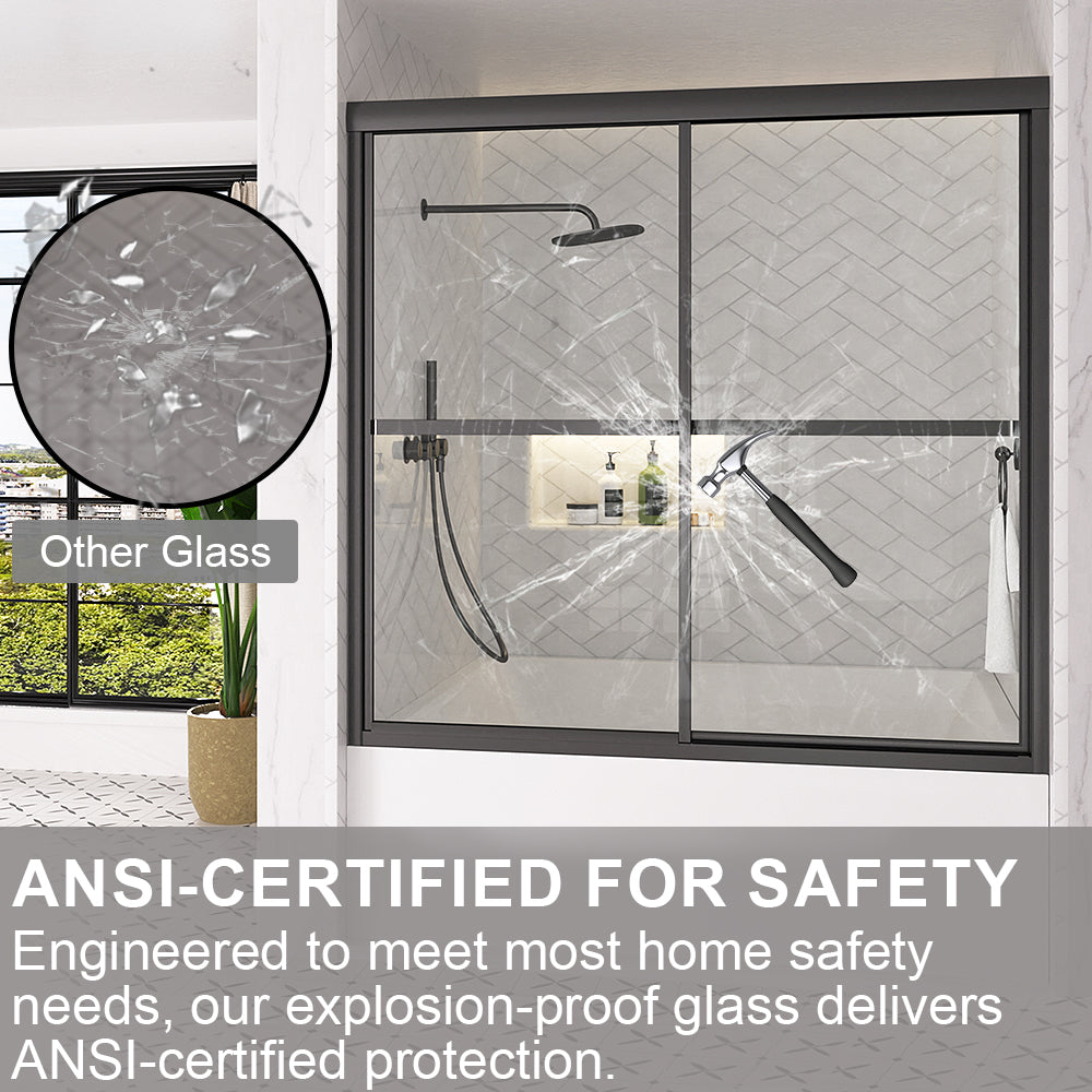 Astral 59.5 in. W x 56.75 in. H Framed Sliding Tub Door with 1/8 in. Clear Tempered Glass 82MB-5_1f749845-4276-4e38-a111-12d4f1c5044c