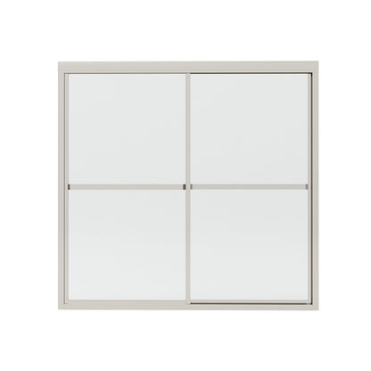 Astral 59.5 in. W x 56.75 in. H Framed Sliding Tub Door with 1/8 in. Clear Tempered Glass