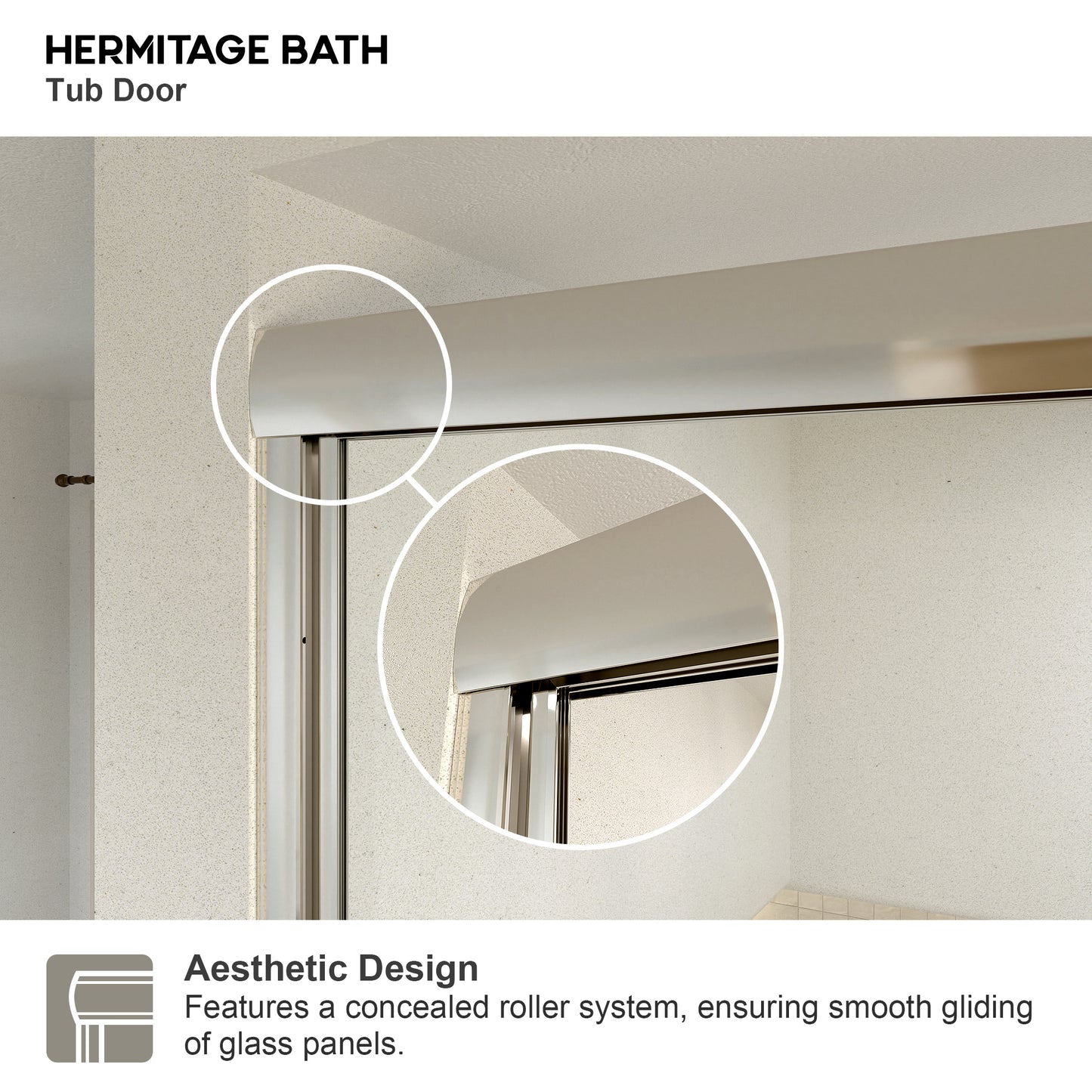 Yooli 59 in. W x 56 in. H Framed Sliding Tub Door with Clear Tempered Glass 82SV-4