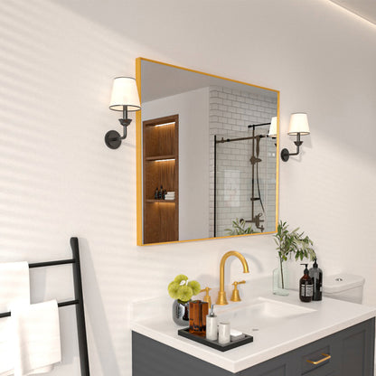 Niveal SE Series Aura Rectangular Framed Wall Bathroom Vanity Mirror