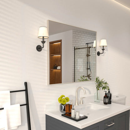 Niveal SE Series Aura Rectangular Framed Wall Bathroom Vanity Mirror