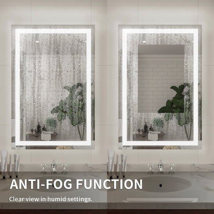 Niveal LMP Series Rectangular Frameless LED Wall Bathroom Vanity Mirror in Silver 8_0886b777-3a2e-4df1-9f1c-29594ee82bff